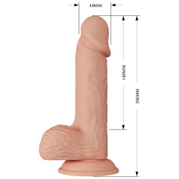 VIBRADOR REALISTA CONTROL REMOTO NATURAL 19 CM - detalle 6
