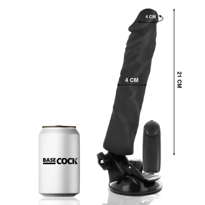 VIBRADOR REALISTA CONTROL REMOTO NEGRO 21 CM - detalle 2