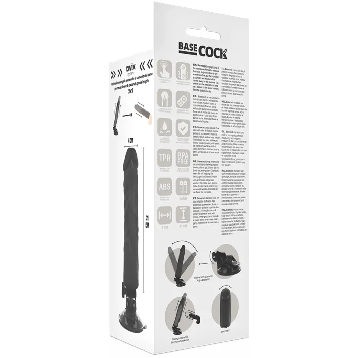 VIBRADOR REALISTA CONTROL REMOTO NEGRO 21 CM - detalle 5