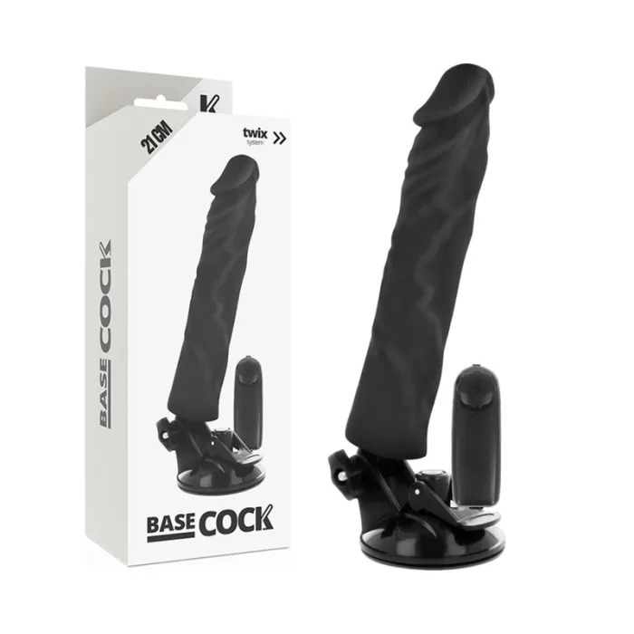 VIBRADOR REALISTA CONTROL REMOTO NEGRO 21 CM
