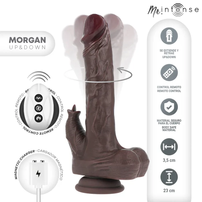 Vibrador REALISTA MULTIFUNCIÓN MORGAN con control remoto - detalle 2