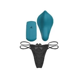 vibrador recargable control remoto para braguita azul - detalle 4