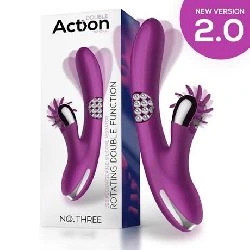 vibrador rotador con bolas giratorias 360 y rueda action - detalle 6