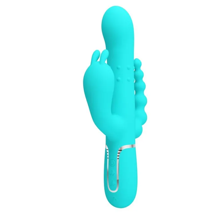 Vibrador rotador con Bolas Rotadoras y Cadena Anal - detalle 2