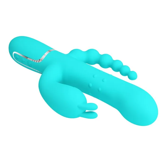 Vibrador rotador con Bolas Rotadoras y Cadena Anal - detalle 7