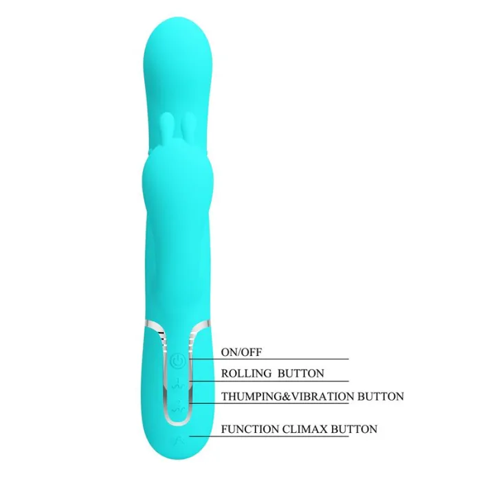 Vibrador rotador con Bolas Rotadoras y Cadena Anal - detalle 8