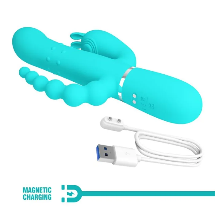 Vibrador rotador con Bolas Rotadoras y Cadena Anal - detalle 9