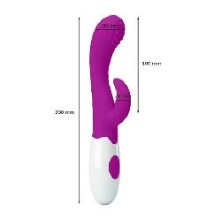 vibrador rotador doble motor con conejito latetobed - detalle 4