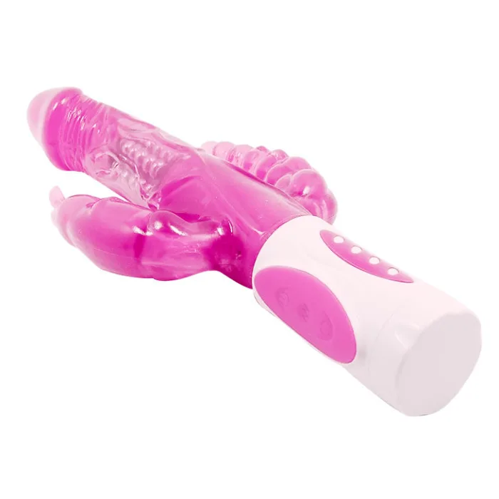 VIBRADOR ROTADOR Triple función rosa - detalle 5