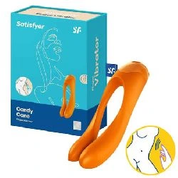 vibrador satisfyer candy cane naranja