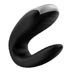 vibrador satisfyer double fun para parejas negro - detalle 3