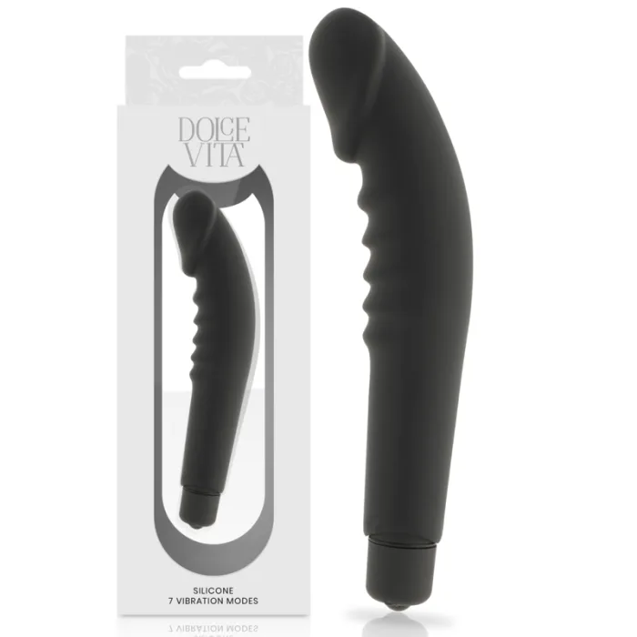 VIBRADOR SILICONA Clásico NEGRO - detalle 2