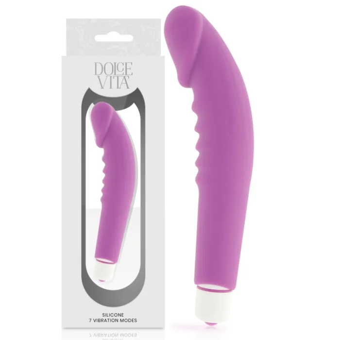 VIBRADOR SILICONA LILA clásico - detalle 2