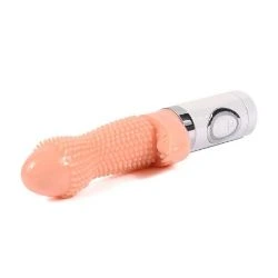 vibrador con funcion de rotacion y de silicona 21 cm shequ - detalle 6