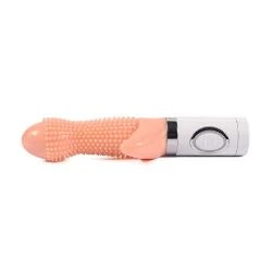 vibrador con funcion de rotacion y de silicona 21 cm shequ - detalle 7