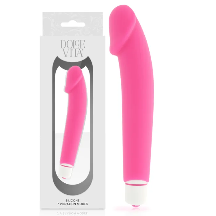 VIBRADOR SILICONA REALISTIC PLEASURE ROSA - detalle 2