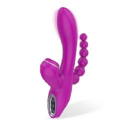 vibrador triple accion succion vibracion y estimulador anal - detalle 4