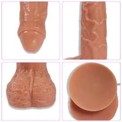 vibrador y rotador realista parkar 13.5 cm shequ - detalle 7