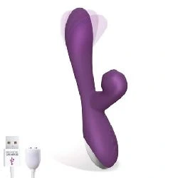 vibrador y succionador oscilantefinger usb magnetico silicona purpura - detalle 4