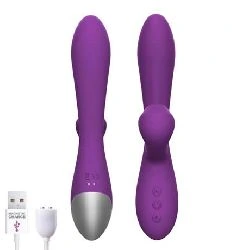 vibrador y succionador oscilantefinger usb magnetico silicona purpura - detalle 5