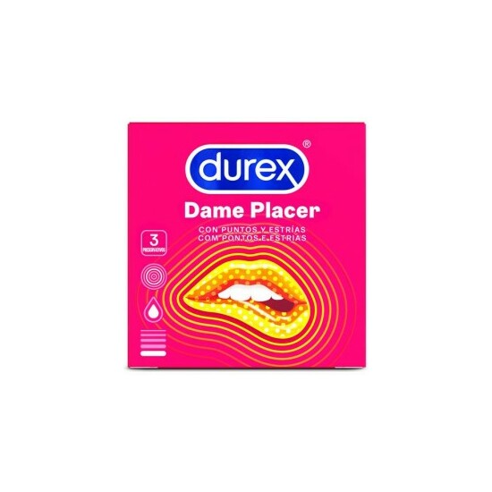 preservativos durex dame placer 3 unds.