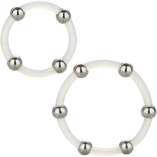 2 anillos de silicona con bolas de acero