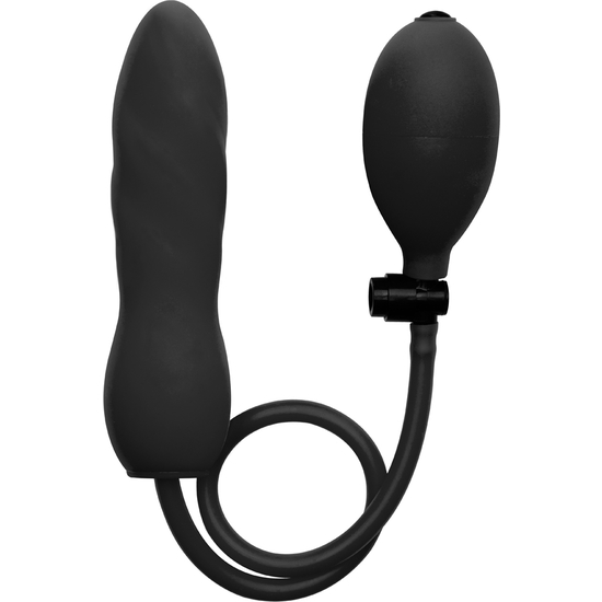 plug inflable de silicona negro ouch 