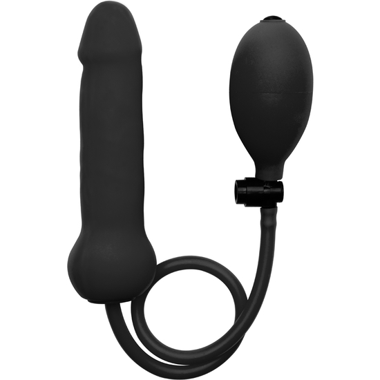 OUCH INFLATABLE SILICONE DONG BLACK