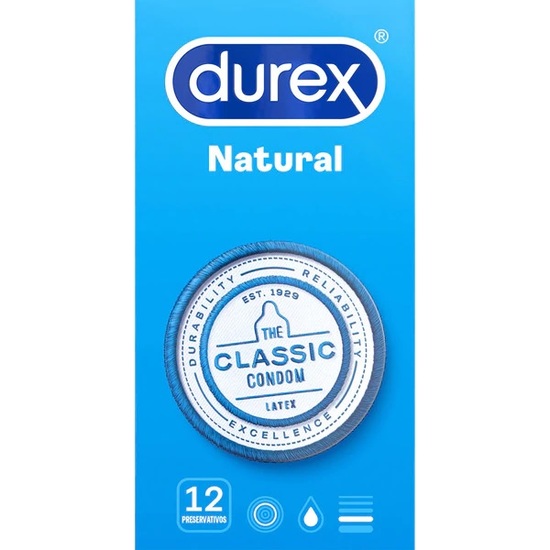 preservativos durex natural plus 12 uds