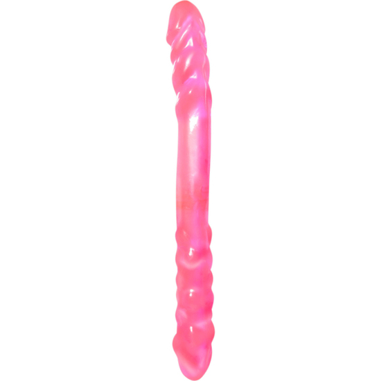 pene doble de gelatina rosa 37 cm