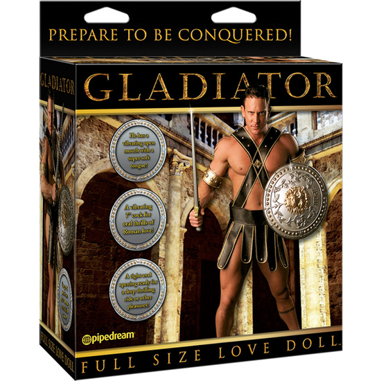 muñeco hinchable gladiador tamaño real de la tematica muñeca hinchable