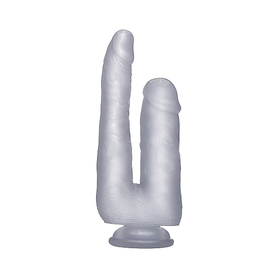 realrock pene doble 23 cm transparente