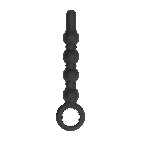 dildo anal con anillos de metal negro no. 59 