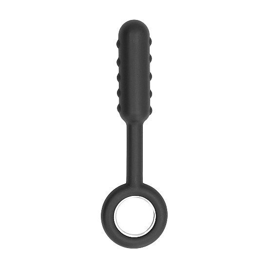 dildo anal con anillos de metal negro no. 61