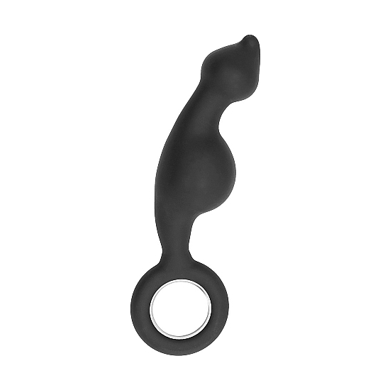 dildo anal con anillos de metal negro no. 62
