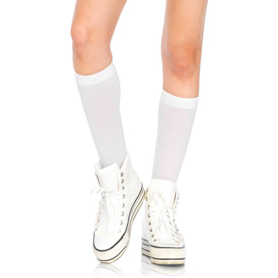 calcetines de nylon blancos leg avenue